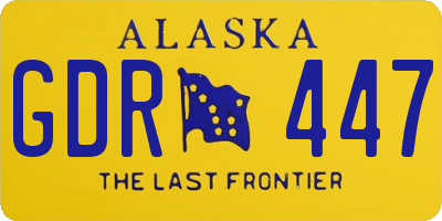 AK license plate GDR447