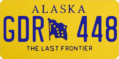 AK license plate GDR448