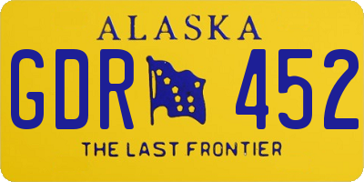 AK license plate GDR452