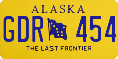 AK license plate GDR454