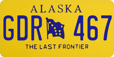 AK license plate GDR467
