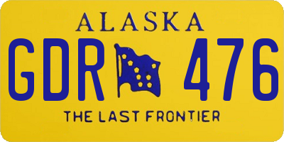 AK license plate GDR476