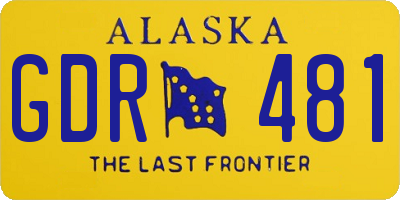 AK license plate GDR481