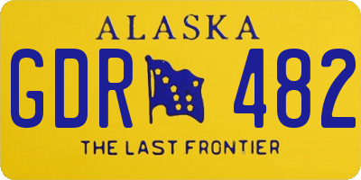AK license plate GDR482