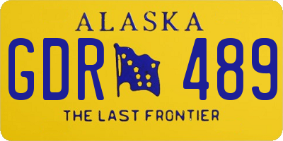 AK license plate GDR489