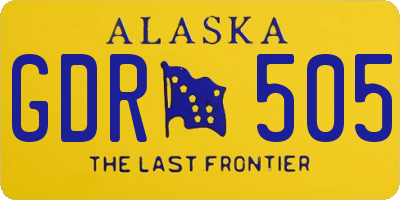 AK license plate GDR505