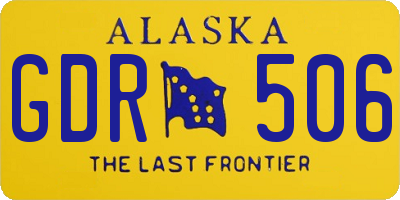 AK license plate GDR506