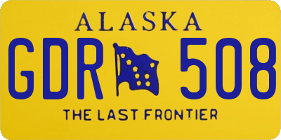AK license plate GDR508