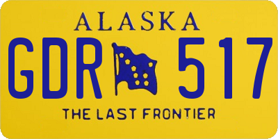 AK license plate GDR517