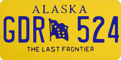 AK license plate GDR524