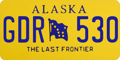 AK license plate GDR530