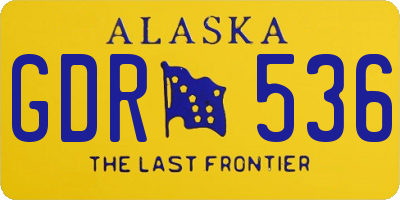 AK license plate GDR536