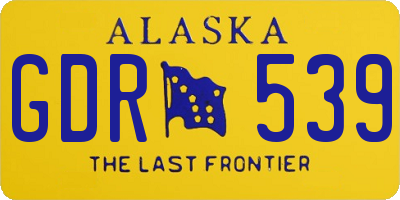 AK license plate GDR539