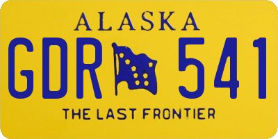 AK license plate GDR541