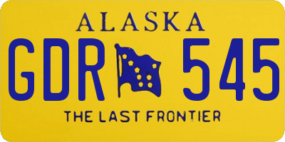 AK license plate GDR545