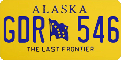 AK license plate GDR546