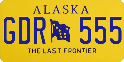 AK license plate GDR555
