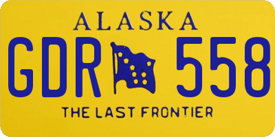 AK license plate GDR558