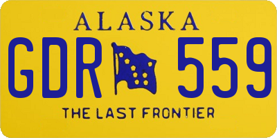 AK license plate GDR559