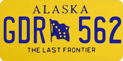AK license plate GDR562