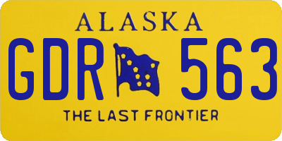 AK license plate GDR563