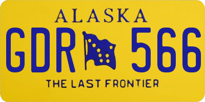 AK license plate GDR566