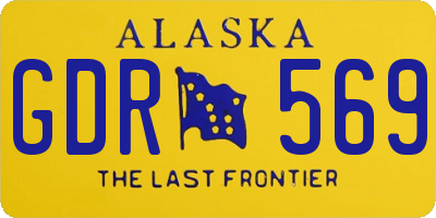 AK license plate GDR569