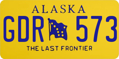 AK license plate GDR573
