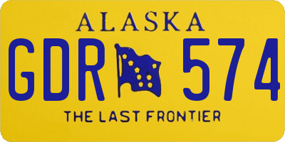 AK license plate GDR574