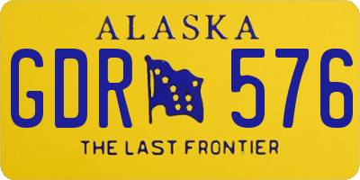 AK license plate GDR576