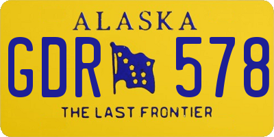 AK license plate GDR578