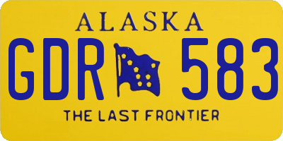 AK license plate GDR583