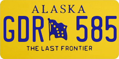 AK license plate GDR585