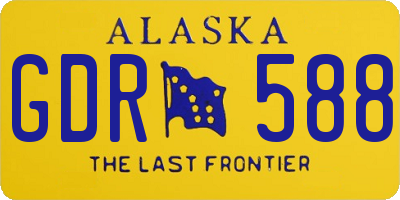 AK license plate GDR588