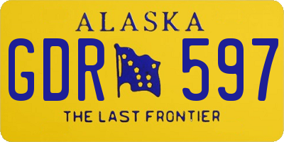 AK license plate GDR597