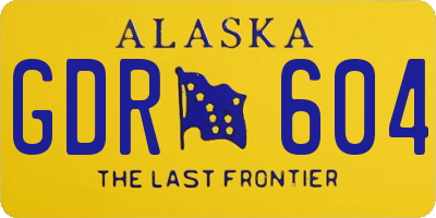 AK license plate GDR604