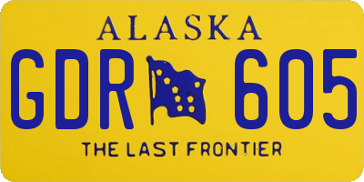 AK license plate GDR605