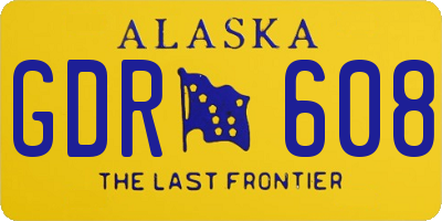 AK license plate GDR608