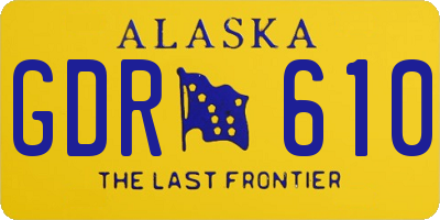 AK license plate GDR610