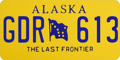 AK license plate GDR613