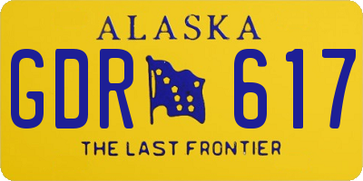 AK license plate GDR617