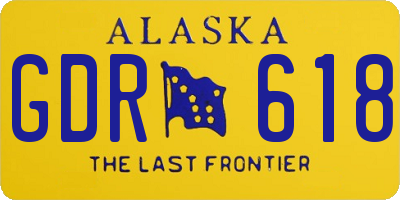 AK license plate GDR618