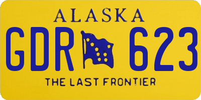 AK license plate GDR623