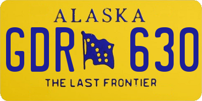 AK license plate GDR630