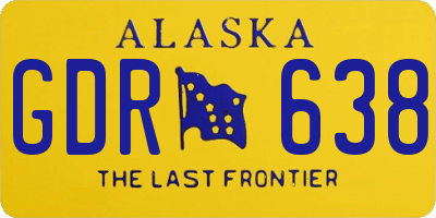 AK license plate GDR638