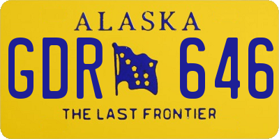 AK license plate GDR646