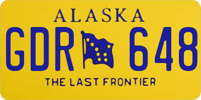 AK license plate GDR648
