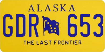 AK license plate GDR653
