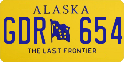 AK license plate GDR654