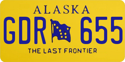 AK license plate GDR655